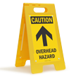 Caution Overhead Hazard Standing Floor Sign