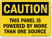 Panel Powered By More Than One Source Sign