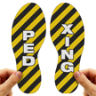 Ped Xing Footprints Floor Marker
