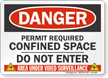 Permit Required Confined Space Video Surveillance Sign