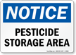 Pesticide Storage Area OSHA Notice Sign