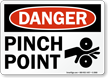 Danger Pinch Point Sign