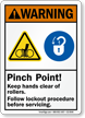 Pinch Point Keep Hands Clear Of Rollers Sign