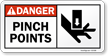 Pinch Points ANSI Danger Sign