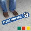 Please Wait Here SlipSafe Floor Sign