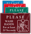 Please Wash Hands For At Least 20 Seconds ShowCase Sign