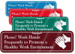 Wash Your Hands ShowCase™ Sign (with Graphic)