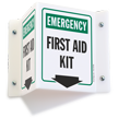 Emergency First Aid Kit Directional Projecting Sign