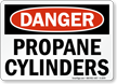 Danger Propane Cylinders Sign