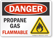 Propane Gas Flammable OSHA Danger Sign