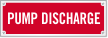 Pump Discharge Sprinkler Laser Etched Sign