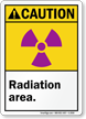 Caution ANSI Radiation Area Sign