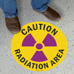 Caution Radiation Area Adhesive Vinyl Floor Sign