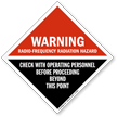 Warning Radio-Frequency Radiation Hazard Sign