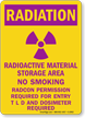 Radiation: Radioactive Material Storage Area Sign