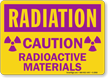 Radiation Caution Radioactive Materials Sign
