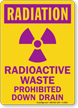 Radiation Radioactive Waste Prohibited Sign