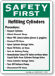 Safe Cylinder Handling Instructions Sign