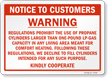 Regulations Prohibit The Use Of Propane Cylinders Sign