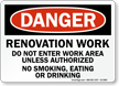 Do Not Enter Unless Authorized OSHA Danger Sign