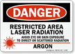 Laser Radiation Avoid Eye Skin Exposure Sign