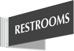 Restrooms Above Door Corridor Sign