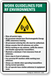 Work Guidelines For RF Environments Sign