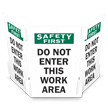 Safety First: Do Not Enter This Work Area Interlocking Barricade Sign