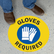 Safety Gloves Required SlipSafe Floor Sign