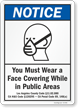 San Mateo County Face Covering Alert Safety Sign