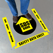 SDS Do Not Block Superior Mark Floor Sign Kit