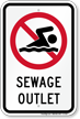 Sewage Outlet Sign