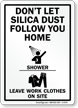 Shower Leave Work Clothes On Site Silica Sign
