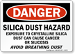 OSHA Danger Silica Dust Hazard Sign