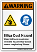 Silica Dust Hazard Wear Full Face Respirator Sign
