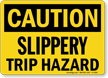 Caution Slippery Trip Hazard Sign