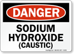 Sodium Hydroxide Caustic Danger Sign
