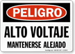 Peligro Alto Voltaje Mantenerse Alejado Spanish Sign