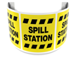 180 Degree Projecting Spill Station Sign with border