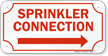 Sprinkler Connection Right Arrow Sign