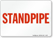 Standpipe Sign