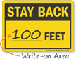 Stay Back Truck Safety Sign