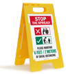 Stop the Spread Please Maintain 6 Feet/2 Meters Of Social Distancing FloorBoss XL™ Floor Sign