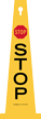Stop (with Stop Sign Graphic) 4-sided Safety Cone Sign