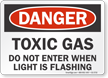 Toxic Gas Do Not Enter OSHA Danger Sign