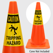 Caution Tripping Hazard Cone Collar