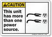 Unit Has More Than One Power Source Sign