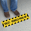 Valet Vehicle Pick Up SlipSafe Floor Sign