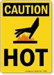OSHA Caution Hot Sign