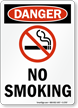 Danger: No Smoking (with graphic) (vertical)